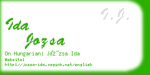 ida jozsa business card